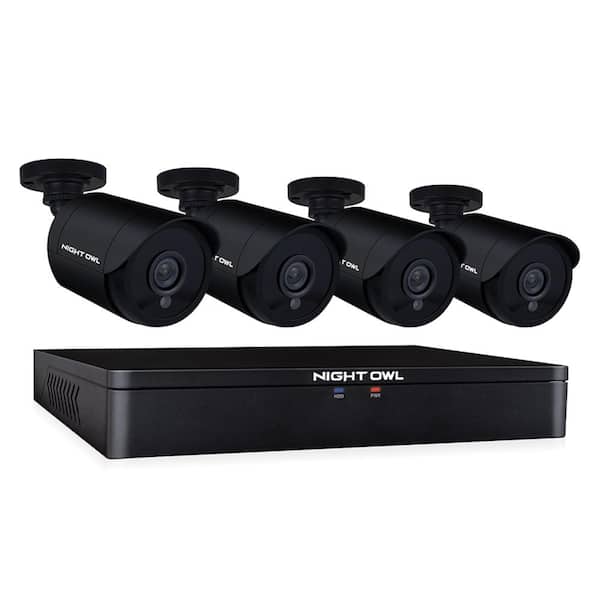 Night Owl 8-Channel 1080p 1TB DVR Security Surveillance System with 4-Wired Human Detection Bullet Cameras