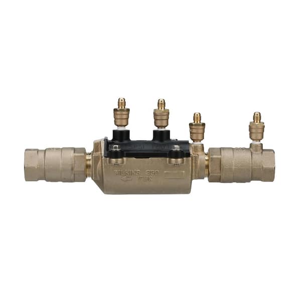1 in. Lead-Free Bronze Double Check Valve Assembly with Integral Male 45 Degree Flare SAE Test Fitting 1 in. Lead-Free Bronze Double Check Valve Assembly with Integral Male 45 Degree Flare SAE Test Fitting