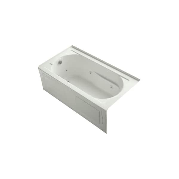 KOHLER Underscore 60 in. x 30 in. Soaking Bathtub with Left-Hand Drain in  White 1956-LA-0 - The Home Depot