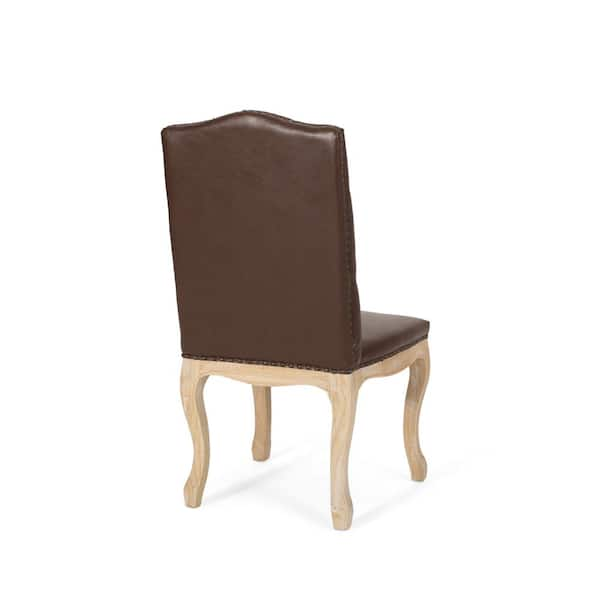 Natural leather dining cheap chair