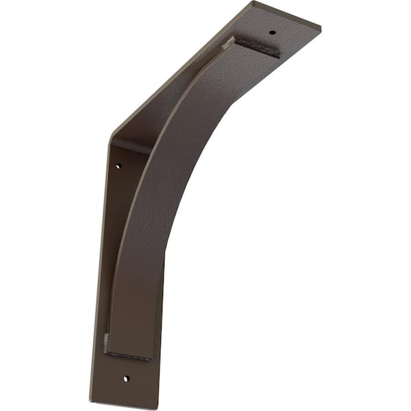Ekena Millwork 3 in. W x 12 in. H x 12 in. D Hammered Brown Morris Steel Bracket