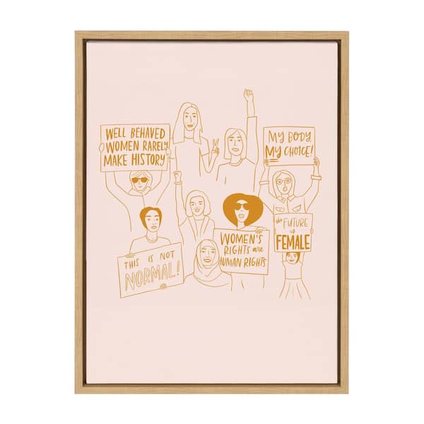 Kate and Laurel Sylvie 18 in. x 24 in. Contemporary Framed Canvas Wall Art