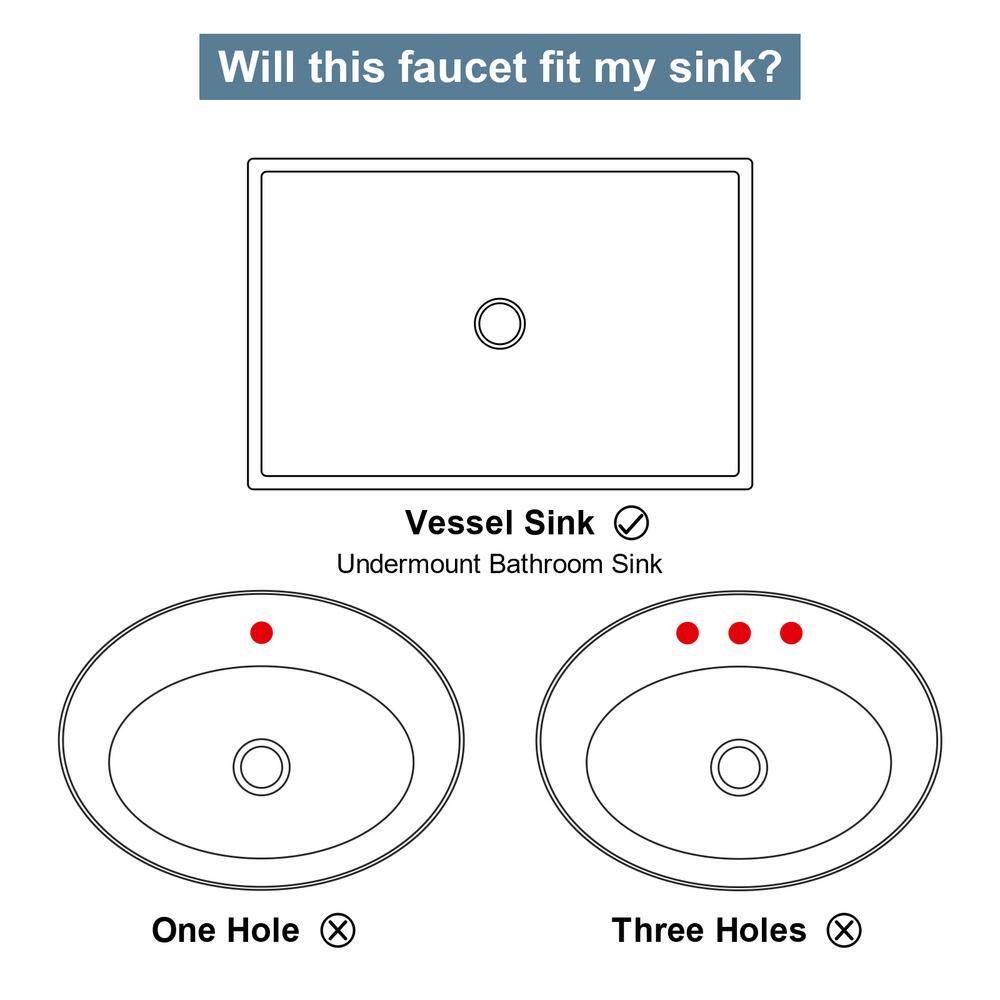 Brushed Gold Single Handle High Arc Vessel Sink Faucet