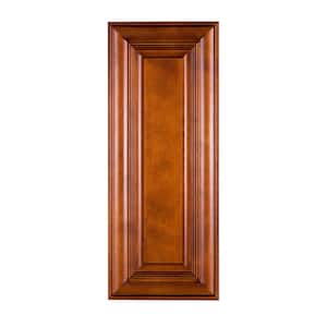 Cambridge Assembled 12x36x12 in. Wall Cabinet with 1 Door 2 Shelves in Chestnut
