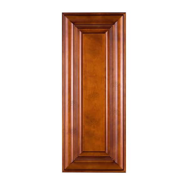 LIFEART CABINETRY Cambridge Assembled 12x36x12 in. Wall Cabinet with 1 Door 2 Shelves in Chestnut
