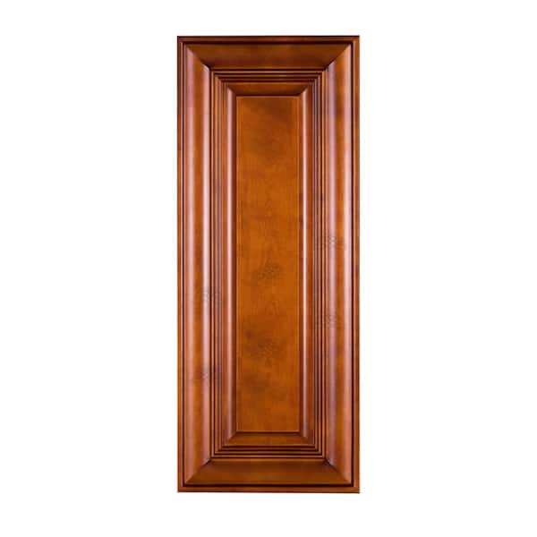 LIFEART CABINETRY Cambridge Assembled 15x36x12 in. Wall Cabinet with 1 Door 2 Shelves in Chestnut