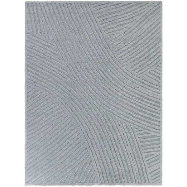 Claridge Teal 7 ft. 10 in. x 10 ft. Organic Arches Area Rug