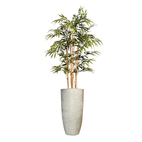 VINTAGE HOME 50 in. High Artificial Bamboo Tree with Fiberstone Planter