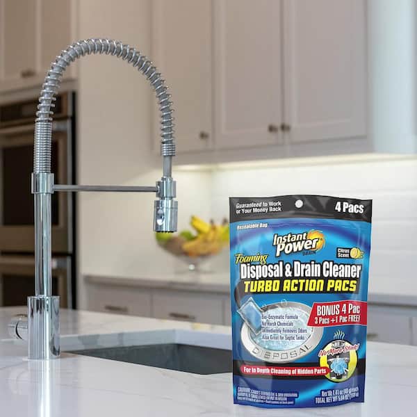 Instant Power Foaming Disposal and Drain Cleaner 4-Pack 1509 - The
