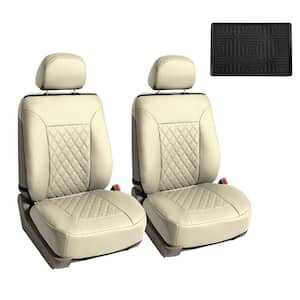 Deluxe Faux Leather 47 in. x 23 in. x 1 in. Diamond Pattern Car Seat Cushions