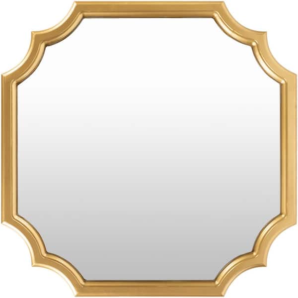 Livabliss Ana 24 in. H x 24 in. W Gold Framed Decorative Mirror