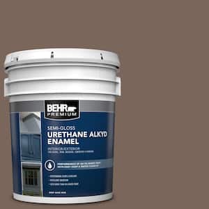 5 gal. #AE-5 Chocolate Brown Urethane Alkyd Semi-Gloss Enamel Interior/Exterior Paint