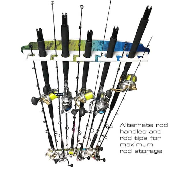 29 Deluxe Fishing Rod Pole Reel Holder Garage Wall Ceiling Mount