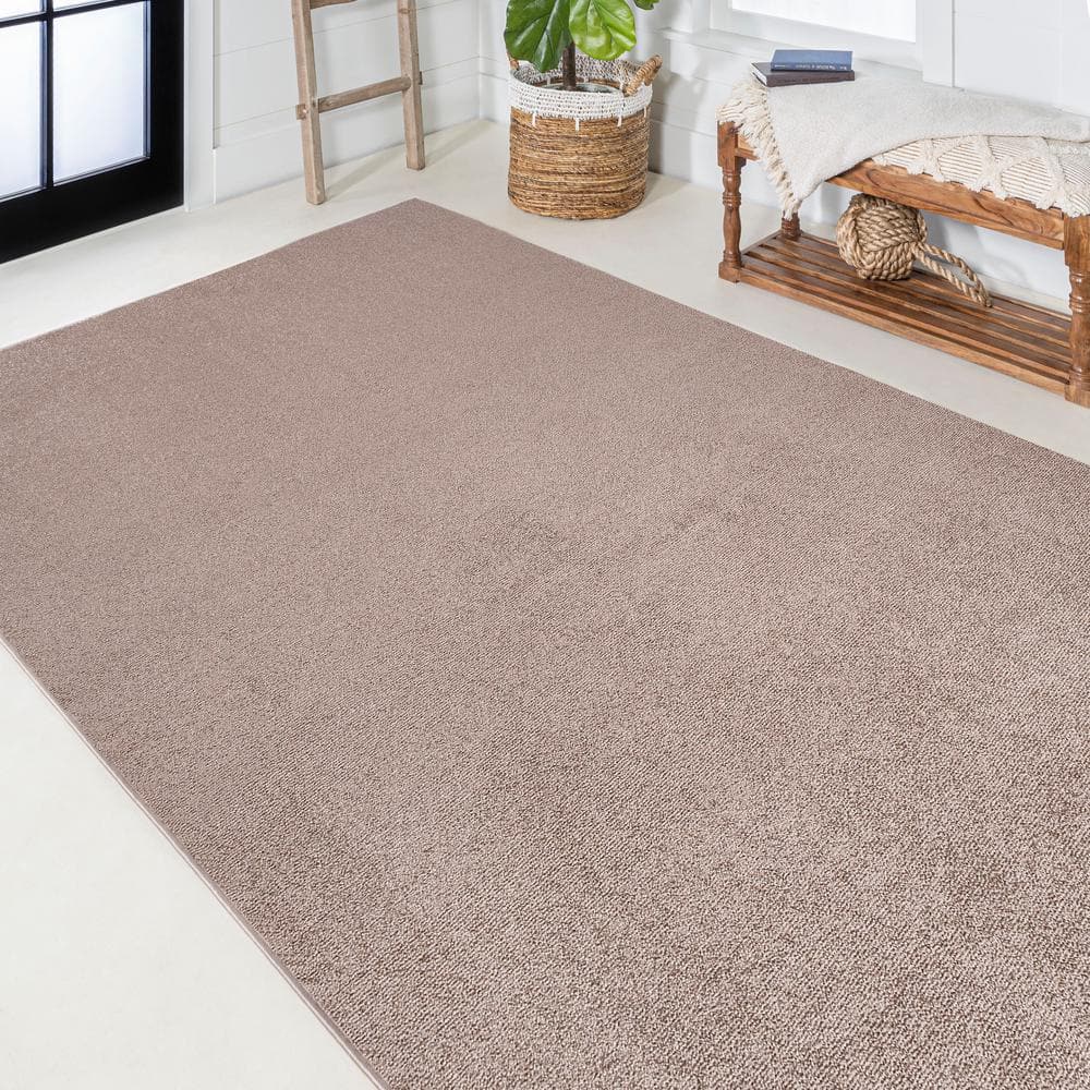 Brown Synthetic Low-Pile Reversible Area Rug, 4' x 6'
