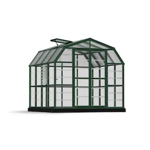 Prestige 8 ft. 8 in. x 8 ft. 8 in. Green/Clear Barn Style DIY Greenhouse Kit with Professional Accessory Package