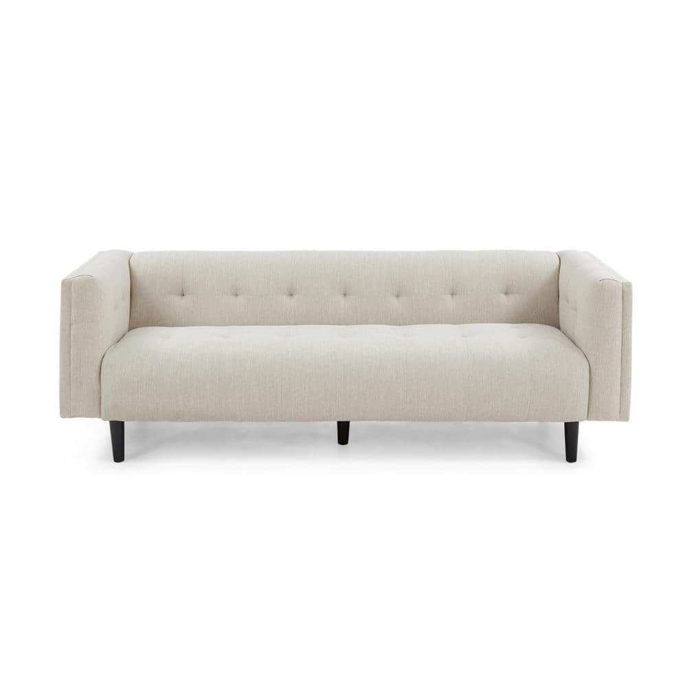 Noble House Ludwig 3Seat Beige Fabric Sofa 70540 The Home Depot