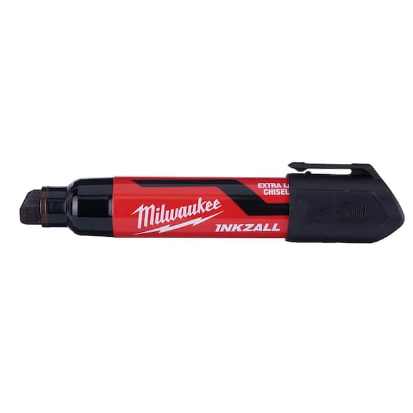 Milwaukee INKZALL Black Extra-Large Chisel Tip Jobsite Permanent