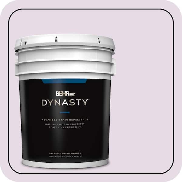 BEHR DYNASTY 5 gal. #M100-1A Not Quite Purple Satin Enamel Interior Stain-Blocking Paint and Primer