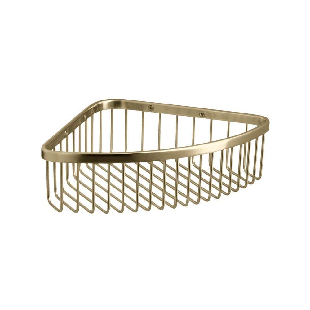 KOHLER Small Shower Basket in Vibrant French Gold