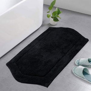 Waterford Collection 100% Cotton Tufted Bath Rug, 24 in. x40 in. Rectangle, Black