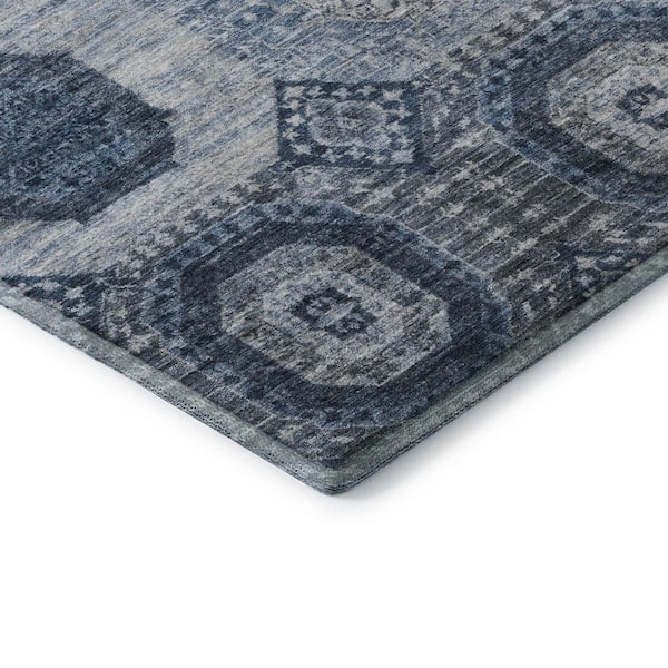 Mayfield Premium Machine Washable Abstract AMF1926 Blue 5 ft. x 7 ft. 6 in. Area Rug