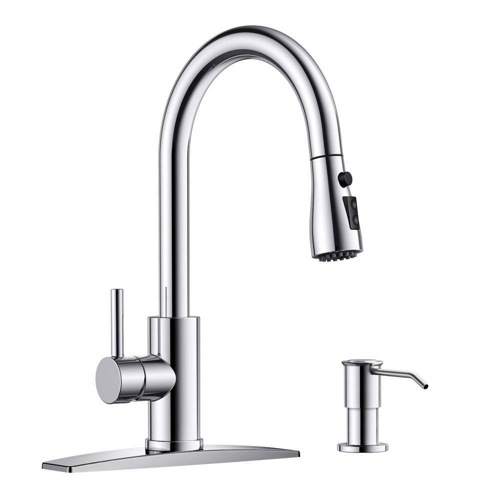 Pfister Fullerton Kitchen Faucet - Pull Down Sprayer High Arc Faucet In Polished Chrome