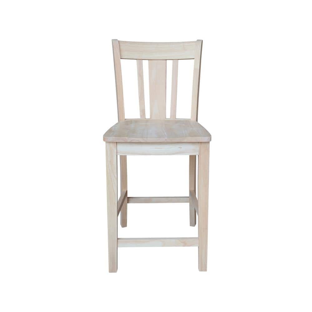 San Remo Unfinished Wood Counter Height Stool
