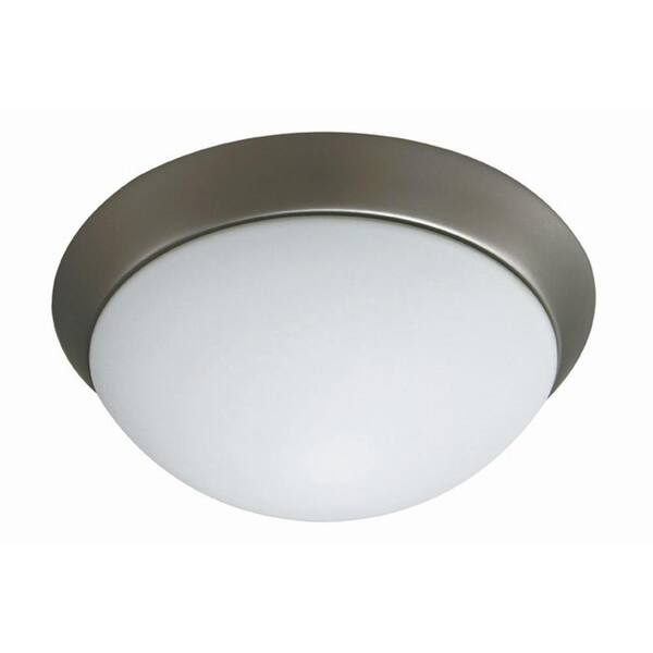 Maxlite Max Lite 2-Light Nickel Fluorescent Flushmount