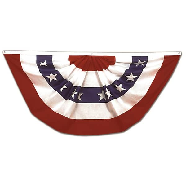 Annin Flagmakers 1-1/2 ft. x 3 ft. Pleated US Flag Bunting
