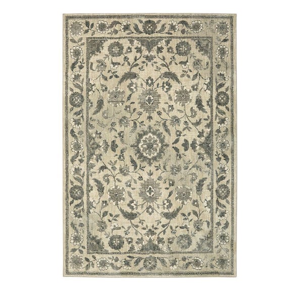 PetProof Cavatina Cream 8 ft. x 11 ft. Oriental Area Rug000668 The