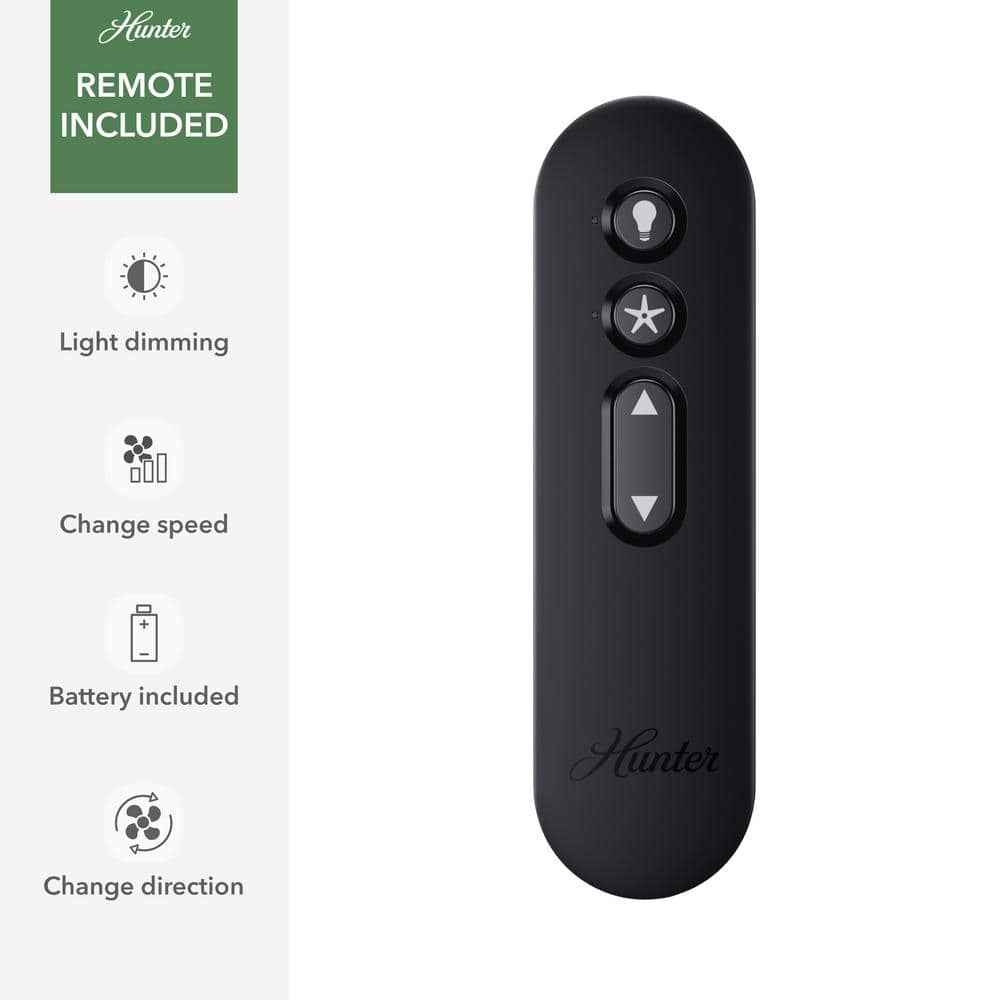 Matte Black 52" 5-Blade Ceiling Fan with LED Light and Remote