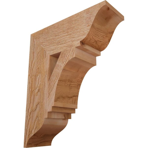 Ekena Millwork 6 in. x 22 in. x 18 in. Western Red Cedar Imperial Traditional Rough Sawn Bracket