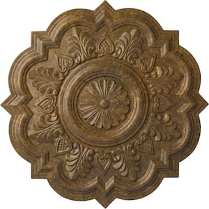 20-1/4 in. x 1-1/2 in. Deria Urethane Ceiling Medallion (Fits Canopies upto 6 in.), Rubbed Bronze