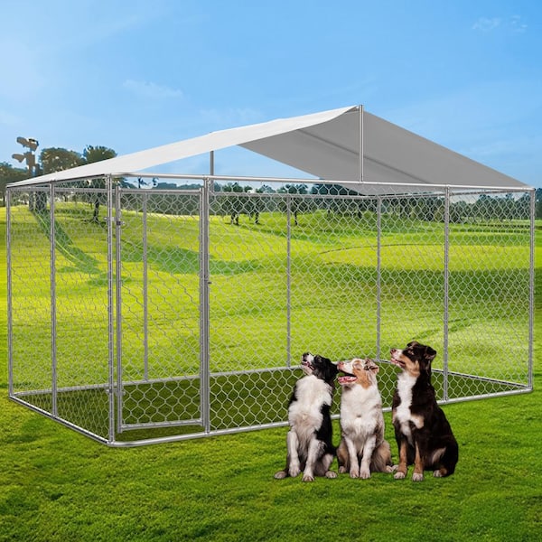 Thanaddo 13 ft. x 7.5 ft. x 7.6 ft. Outdoor Large Dog Kennel Heavy-Duty Pet Playpen Poultry Cage Dog Exercise Pen