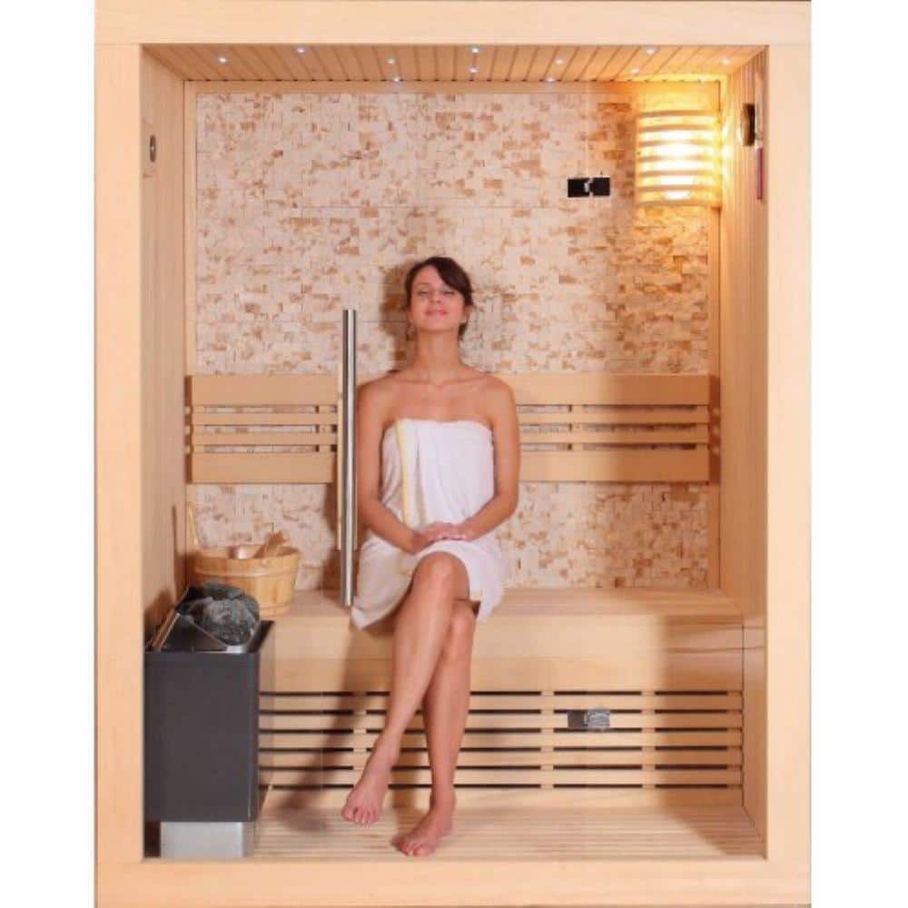 SUNRAY SAUNAS Sunray Rockledge 2-Person Indoor Hemlock Dry Sauna