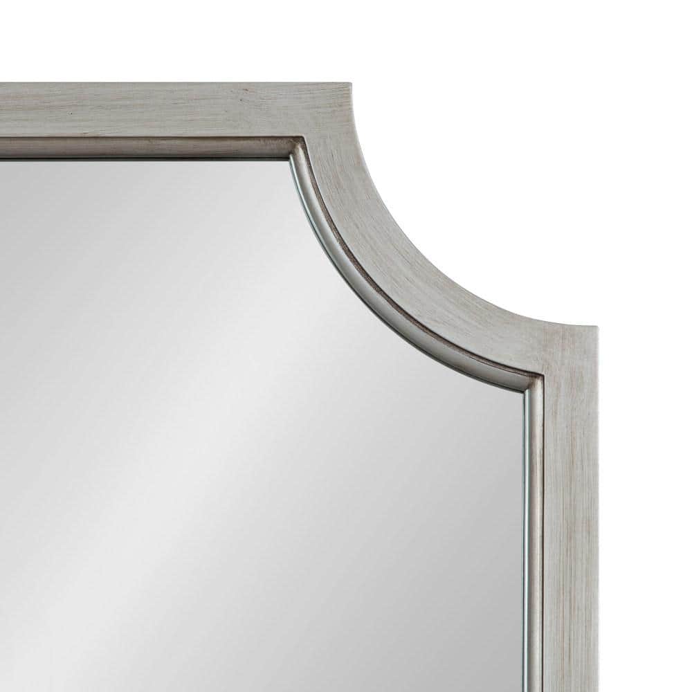 Hogan 24x36 Antique Silver Wood Framed Decorative Wall Mirror