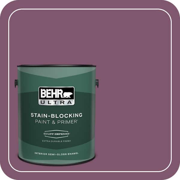 BEHR ULTRA 1 gal. #M110-7 Euphoric Magenta Extra Durable Semi-Gloss Enamel Interior Paint & Primer