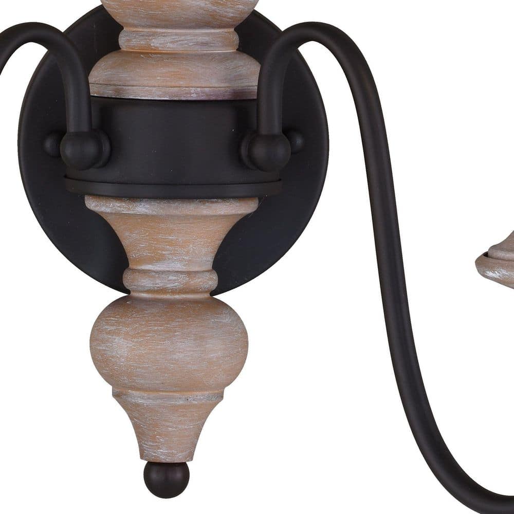 Georgetown Vintage Ash and Bronze Farmhouse Candle Wall Sconce
