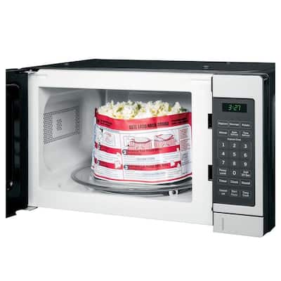 0.7 cu. ft. Small Countertop Microwave in Stainless Steel