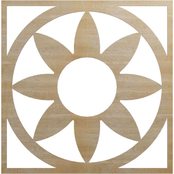 Ekena Millwork 0.25 in. x 38 in. x 38 in. Wood Medallion Moulding