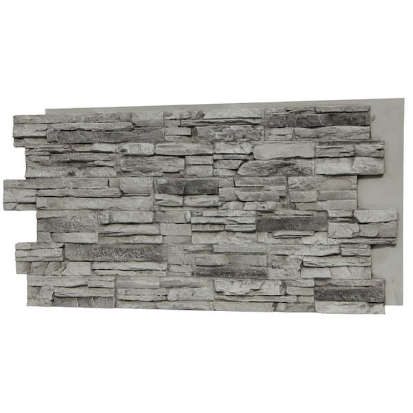 Lighting Ridge 48 in. x 24 in. Class A Fire Rated Stone Faux 