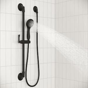 Rhen 1-Spray Slide Bar Hand Shower in Matte Black