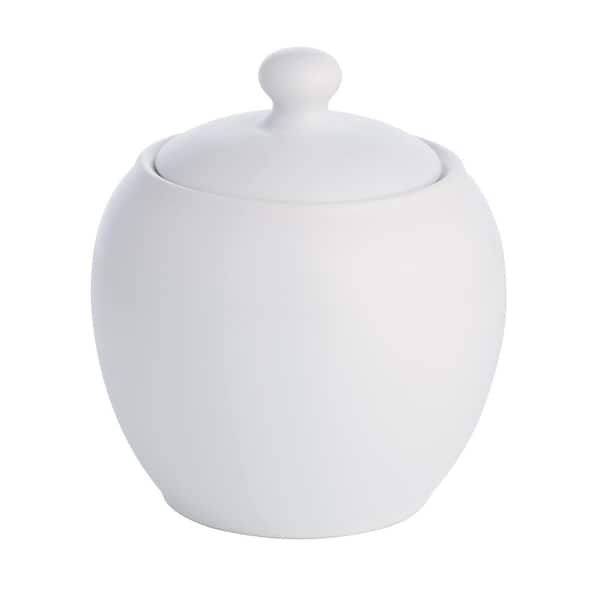 Noritake Colorwave White Stoneware Sugar Bowl with Cover 13 oz.
