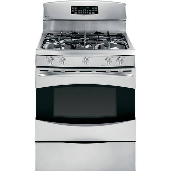 GE Profile 5.4 cu. ft. Gas Range with Self-Cleaning Convection Oven in Stainless Steel
