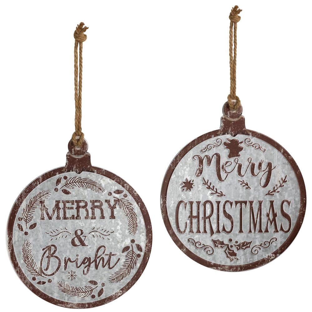 UPC 191296960366 product image for Merry Christmas and Merry and Bright Wall Signs-14 