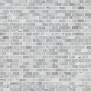 Carrara Classique Brick 11.81 in. x 11.81 in. Honed Marble Wall Tile (9.7 sq. ft./Case)