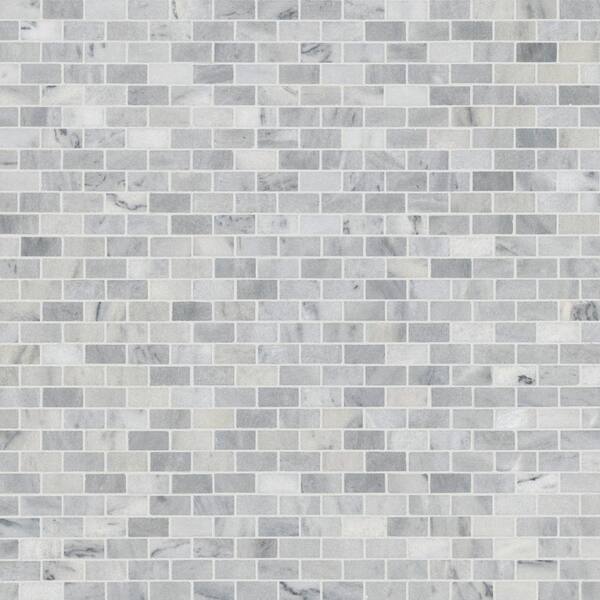 Carrara Classique Brick 11.81 in. x 11.81 in. Honed Marble Wall Tile (9.7 sq. ft./Case) Carrara Classique Brick 11.81 in. x 11.81 in. Honed Marble Wall Tile (9.7 sq. ft./Case)
