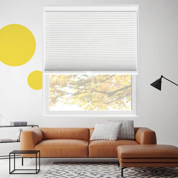Cut-to-Size Skyline Mist Light Filtering Cordless Polyester Honeycomb Cellular Shades 64 in. W x 48 in. L