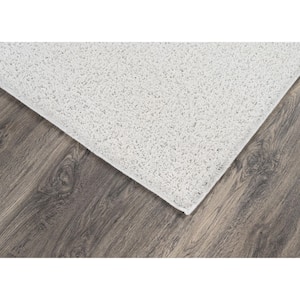 Southpointe Shag White 6 ft. x 9 ft. Solid Rectangle Area Rug