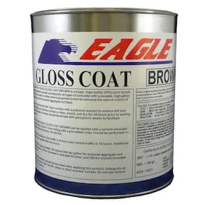 1 gal. Gloss Coat Brown Tinted Semi-Transparent Wet Look Solvent-Based Acrylic Exposed Aggregate Concrete Sealer